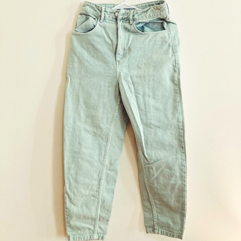 Barrel Jeans - Hoss Intropia - High Waist Straight Leg - Pale Aqua - Size 26